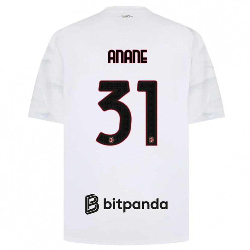 Danxen Heren Emmanuel Anane #31 Wit Rood Zwart Uitshirt Uittenue 2026/27 T-Shirt België