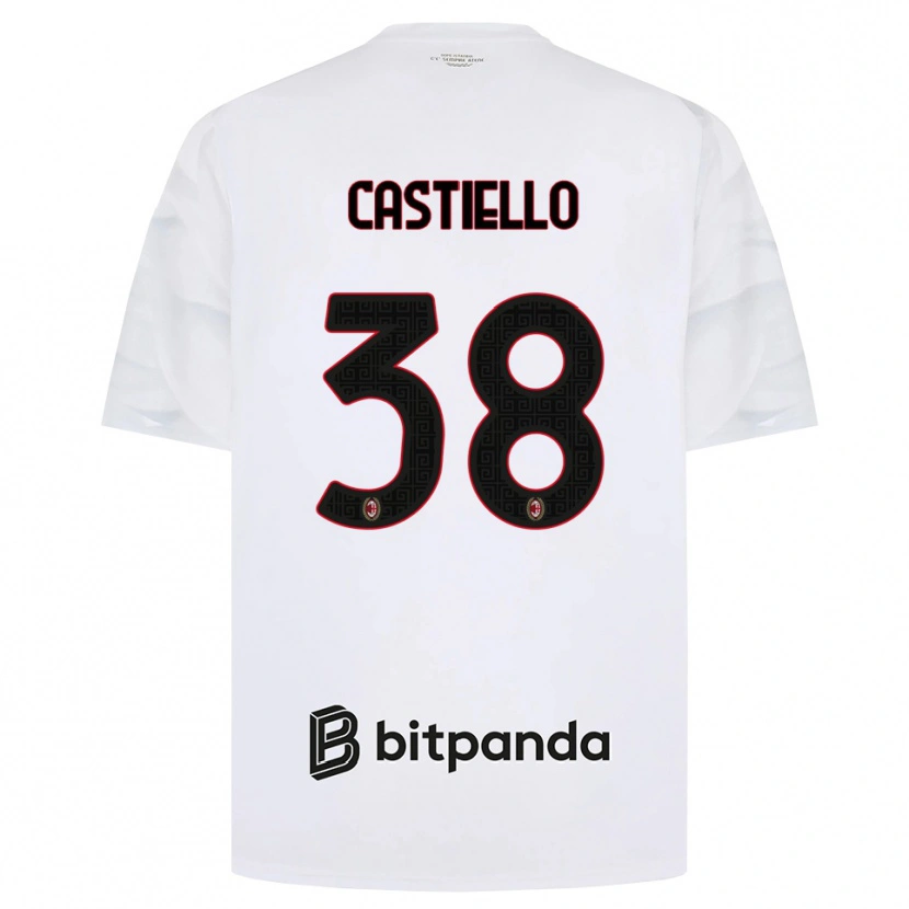 Danxen Heren Alex Castiello #38 Wit Rood Zwart Uitshirt Uittenue 2026/27 T-Shirt België