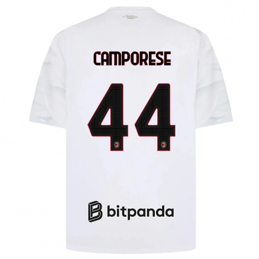 Danxen Heren Michele Camporese #44 Wit Rood Zwart Uitshirt Uittenue 2026/27 T-Shirt België