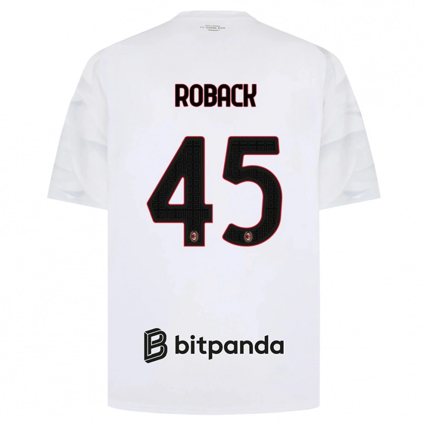 Danxen Heren Emil Roback #45 Wit Rood Zwart Uitshirt Uittenue 2026/27 T-Shirt België