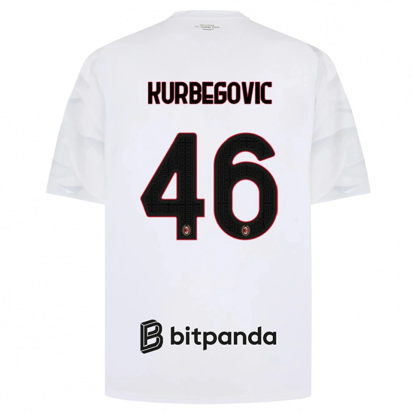 Danxen Heren Dino Kurbegovic #46 Wit Rood Zwart Uitshirt Uittenue 2026/27 T-Shirt België