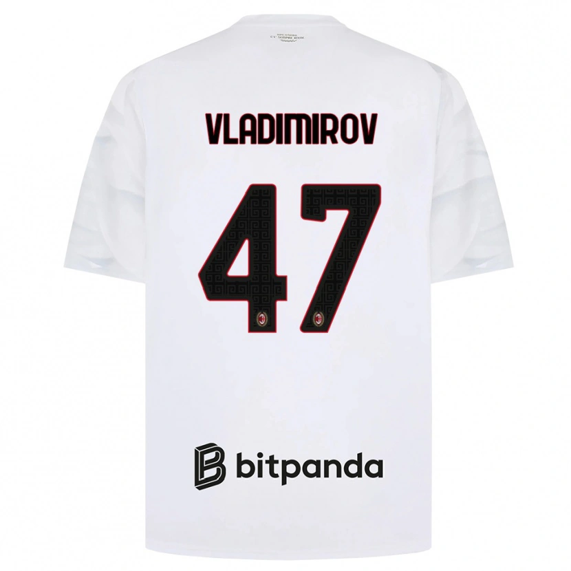 Danxen Heren Valeri Vladimirov #47 Wit Rood Zwart Uitshirt Uittenue 2026/27 T-Shirt België