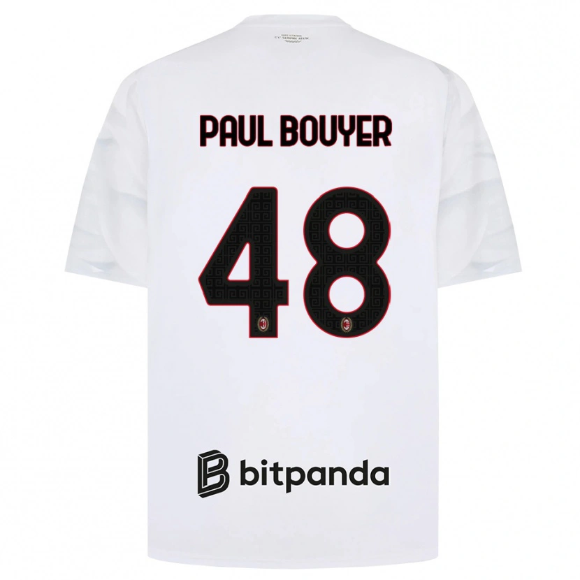 Danxen Heren Léo Paul Bouyer #48 Wit Rood Zwart Uitshirt Uittenue 2026/27 T-Shirt België