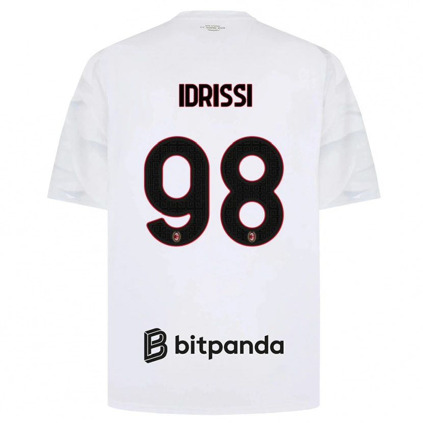 Danxen Heren Yahya Idrissi #98 Wit Rood Zwart Uitshirt Uittenue 2026/27 T-Shirt België