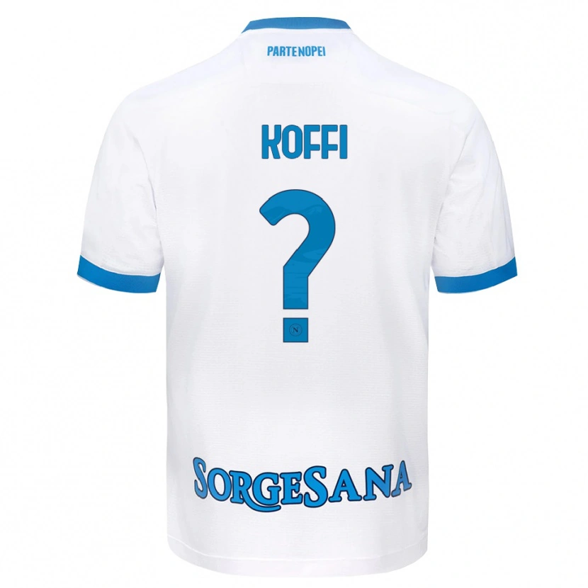 Danxen Heren Cedrick Koffi #0 Wit Hemelsblauw Uitshirt Uittenue 2026/27 T-Shirt België