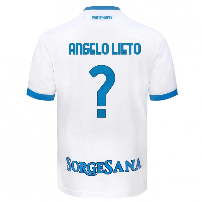 Danxen Heren Angelo Lieto #0 Wit Hemelsblauw Uitshirt Uittenue 2026/27 T-Shirt België
