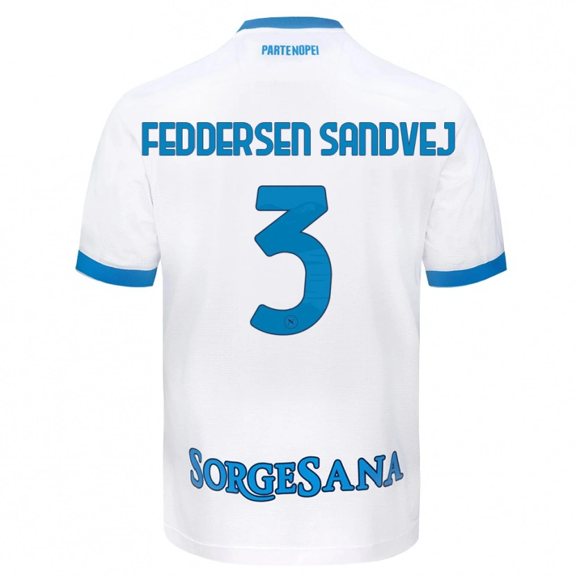 Danxen Heren Cecilie Feddersen Sandvej #3 Wit Hemelsblauw Uitshirt Uittenue 2026/27 T-Shirt België