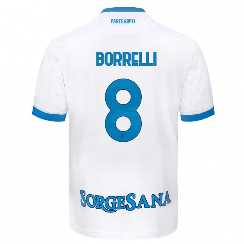 Danxen Heren Ciro Borrelli #8 Wit Hemelsblauw Uitshirt Uittenue 2026/27 T-Shirt België