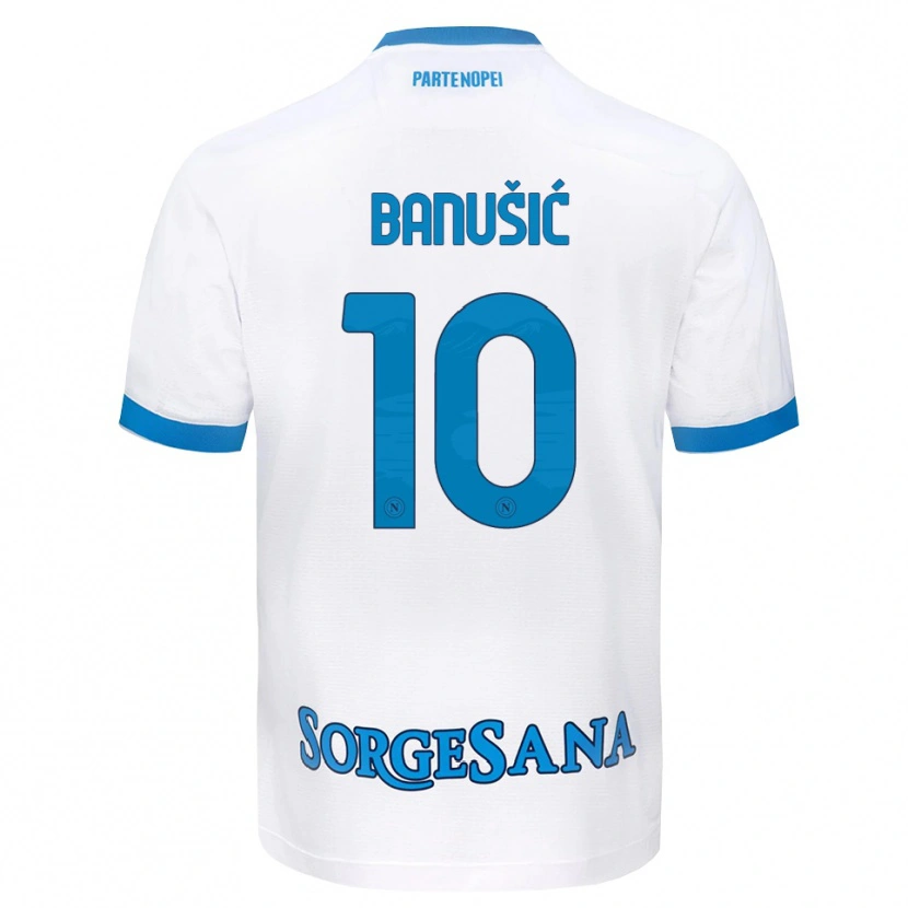 Danxen Heren Marija Maredinho Banušić #10 Wit Hemelsblauw Uitshirt Uittenue 2026/27 T-Shirt België