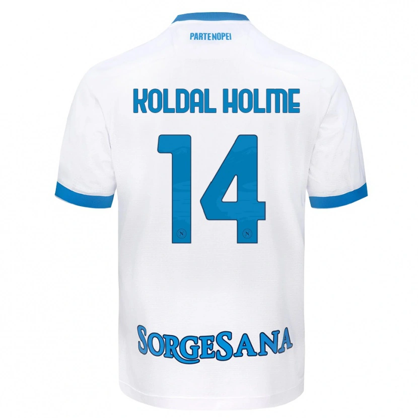 Danxen Heren Madelen Koldal Holme #14 Wit Hemelsblauw Uitshirt Uittenue 2026/27 T-Shirt België
