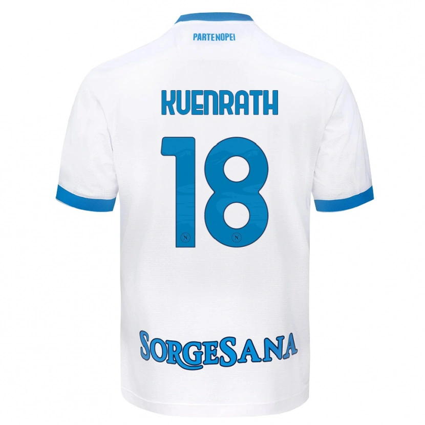 Danxen Heren Melanie Kuenrath #18 Wit Hemelsblauw Uitshirt Uittenue 2026/27 T-Shirt België