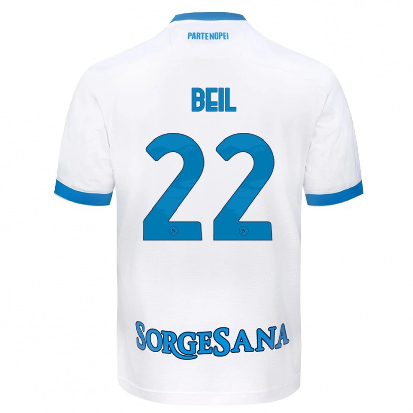 Danxen Heren Vivien Beil #22 Wit Hemelsblauw Uitshirt Uittenue 2026/27 T-Shirt België