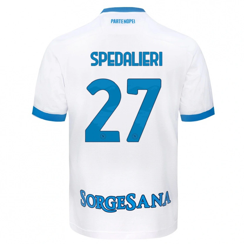 Danxen Heren Johnatan Andrea Spedalieri #27 Wit Hemelsblauw Uitshirt Uittenue 2026/27 T-Shirt België