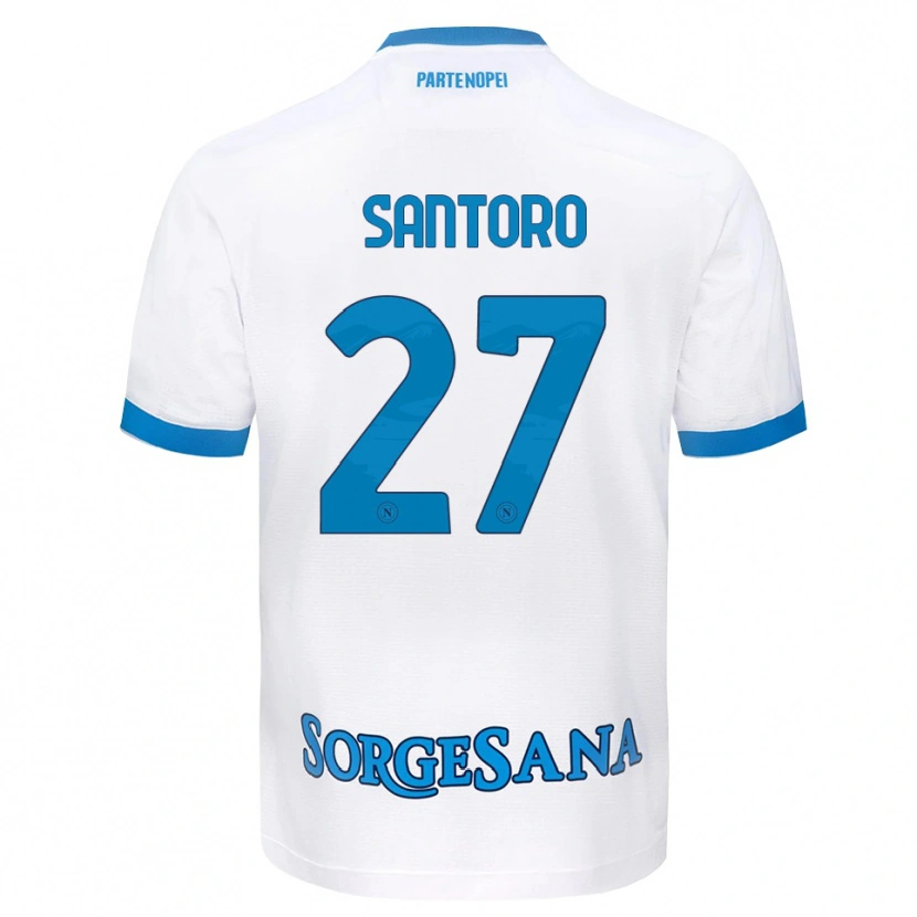 Danxen Heren Erika Santoro #27 Wit Hemelsblauw Uitshirt Uittenue 2026/27 T-Shirt België