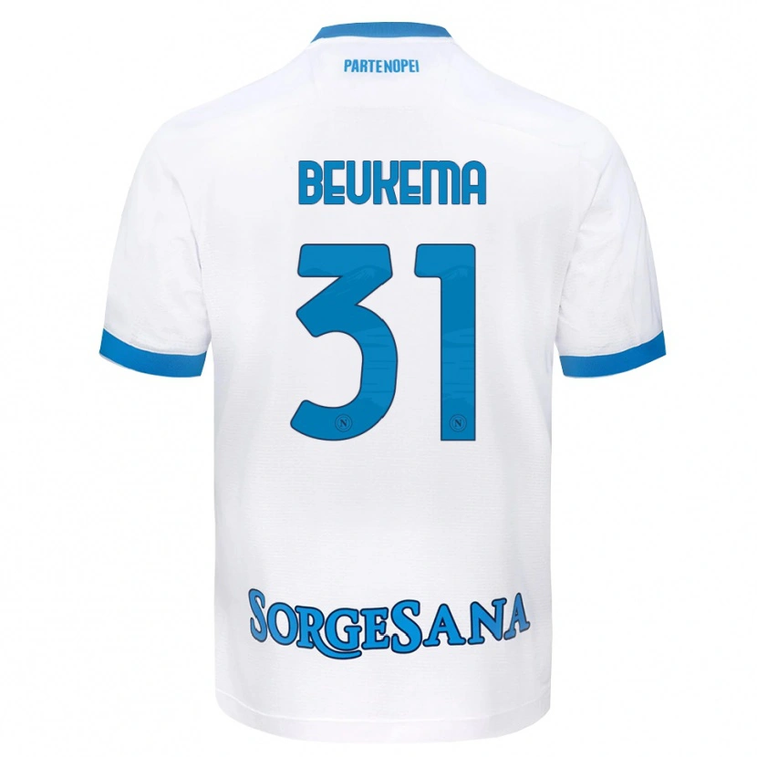 Danxen Heren Sam Beukema #31 Wit Hemelsblauw Uitshirt Uittenue 2026/27 T-Shirt België
