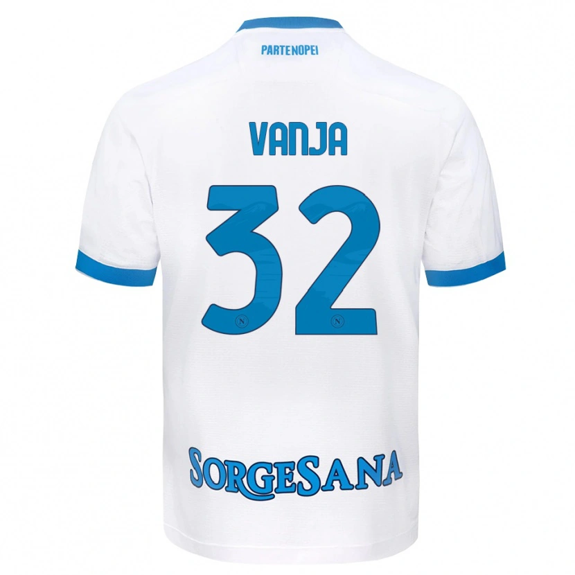 Danxen Heren Vanja Milinković-Savić #32 Wit Hemelsblauw Uitshirt Uittenue 2026/27 T-Shirt België