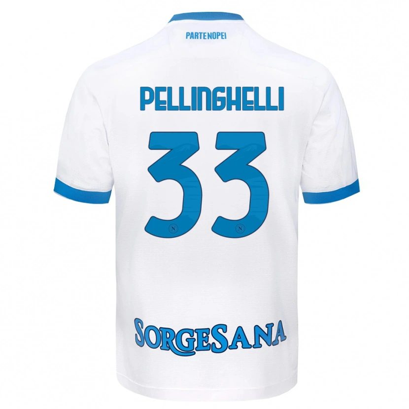 Danxen Heren Alice Pellinghelli #33 Wit Hemelsblauw Uitshirt Uittenue 2026/27 T-Shirt België