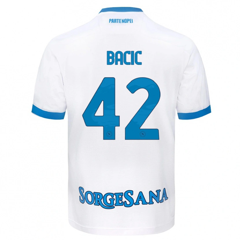 Danxen Heren Doris Bačić #42 Wit Hemelsblauw Uitshirt Uittenue 2026/27 T-Shirt België