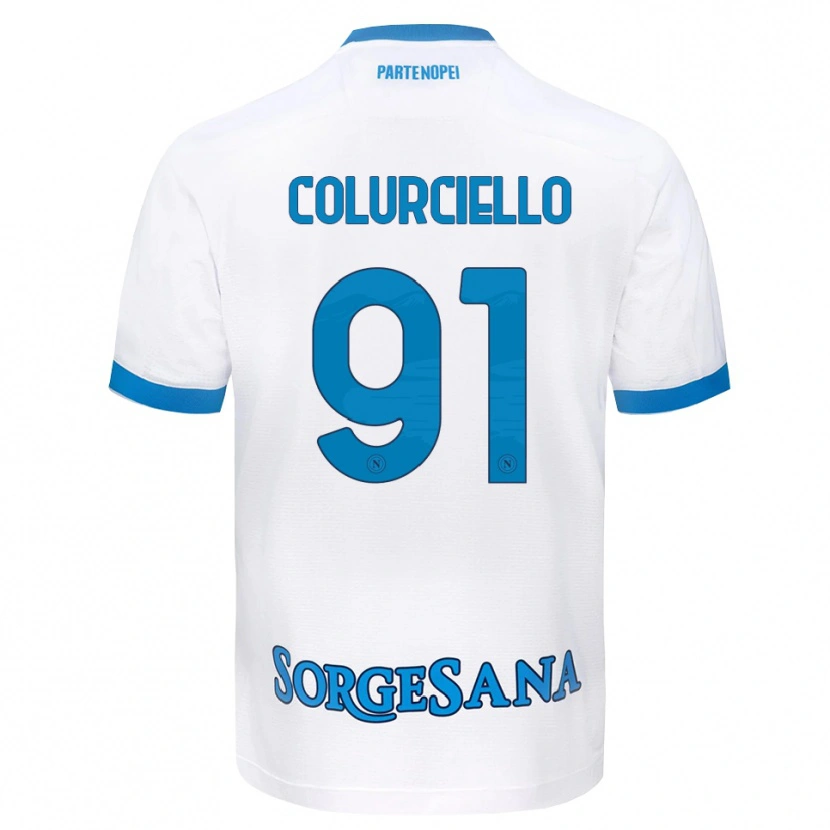 Danxen Heren Cristian Colurciello #91 Wit Hemelsblauw Uitshirt Uittenue 2026/27 T-Shirt België