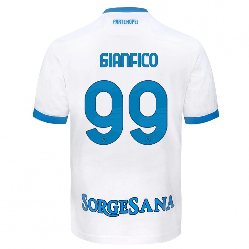 Danxen Heren Maria Morena Gianfico #99 Wit Hemelsblauw Uitshirt Uittenue 2026/27 T-Shirt België
