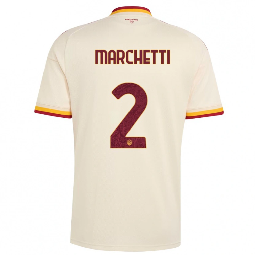 Danxen Heren Tommaso Marchetti #2 Champagne Rood Geel Uitshirt Uittenue 2026/27 T-Shirt België