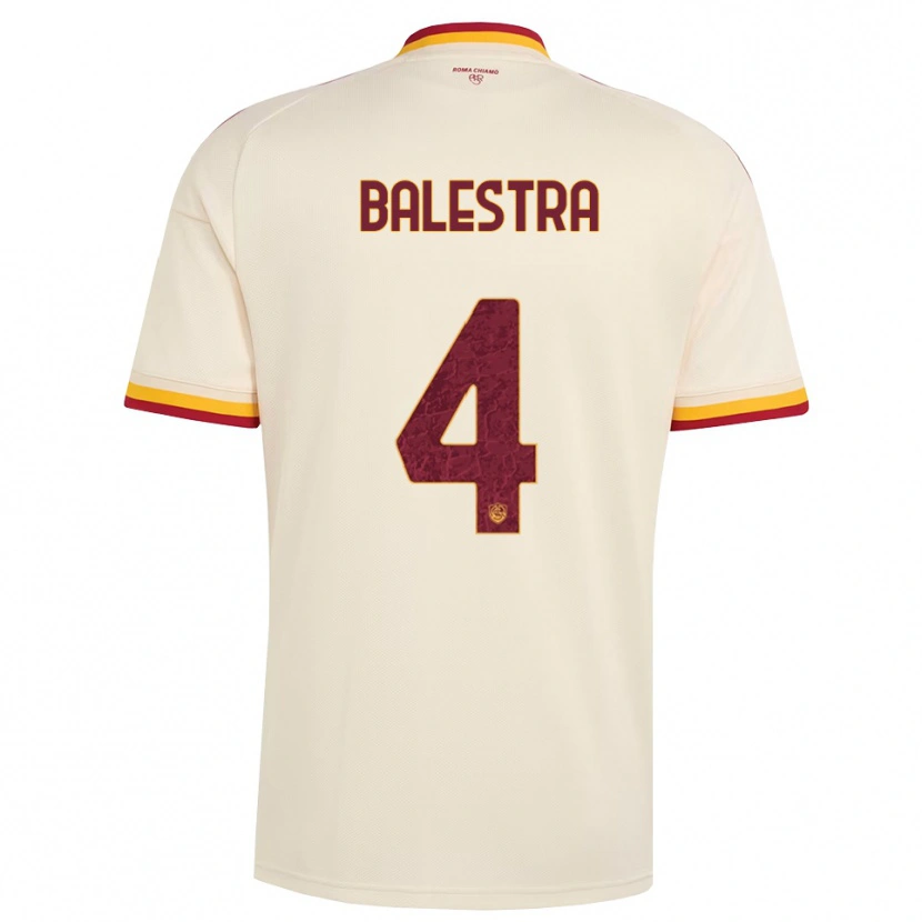 Danxen Heren Christian Balestra #4 Champagne Rood Geel Uitshirt Uittenue 2026/27 T-Shirt België