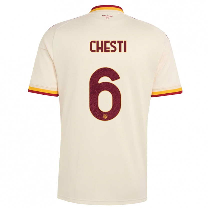 Danxen Heren Francesco Chesti #6 Champagne Rood Geel Uitshirt Uittenue 2026/27 T-Shirt België