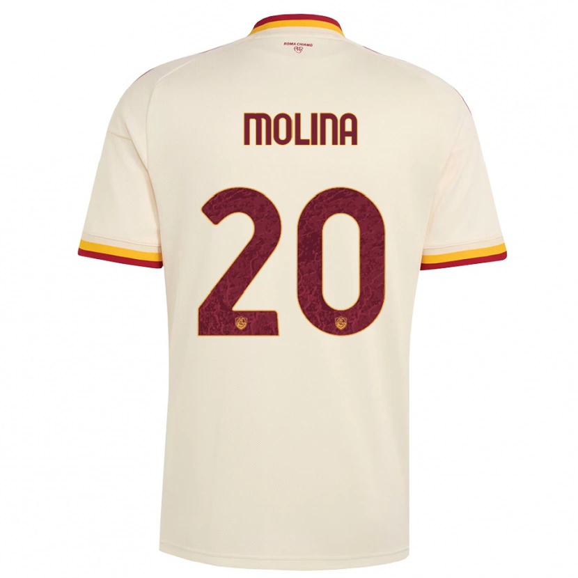 Danxen Heren Nahuel Molina #20 Champagne Rood Geel Uitshirt Uittenue 2026/27 T-Shirt België