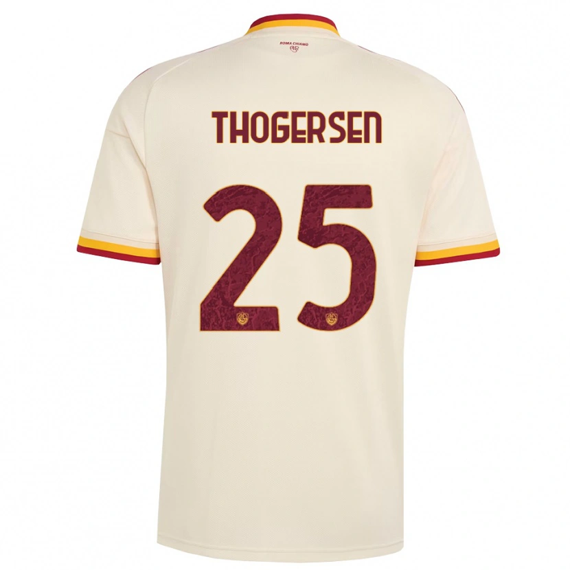 Danxen Heren Frederikke Skjødt Thøgersen #25 Champagne Rood Geel Uitshirt Uittenue 2026/27 T-Shirt België
