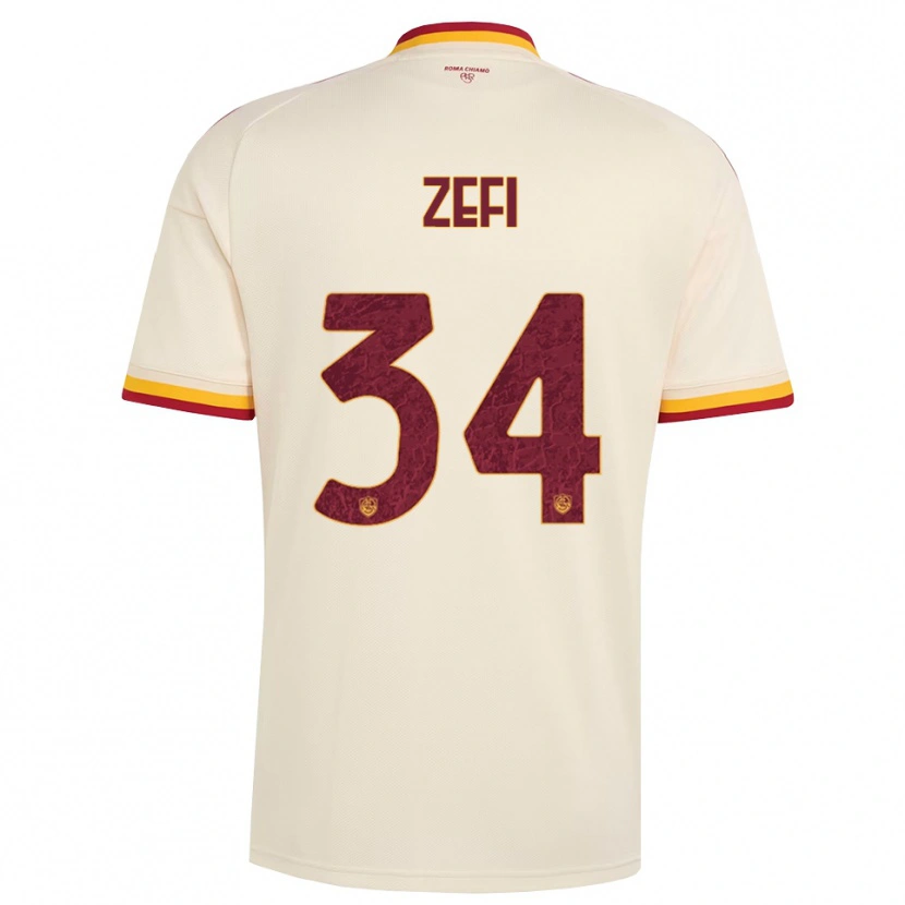 Danxen Heren Kevin Zefi #34 Champagne Rood Geel Uitshirt Uittenue 2026/27 T-Shirt België