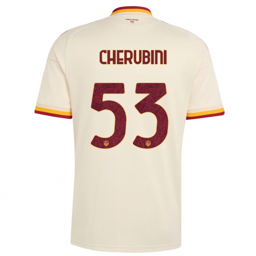 Danxen Heren Martina Cherubini #53 Champagne Rood Geel Uitshirt Uittenue 2026/27 T-Shirt België