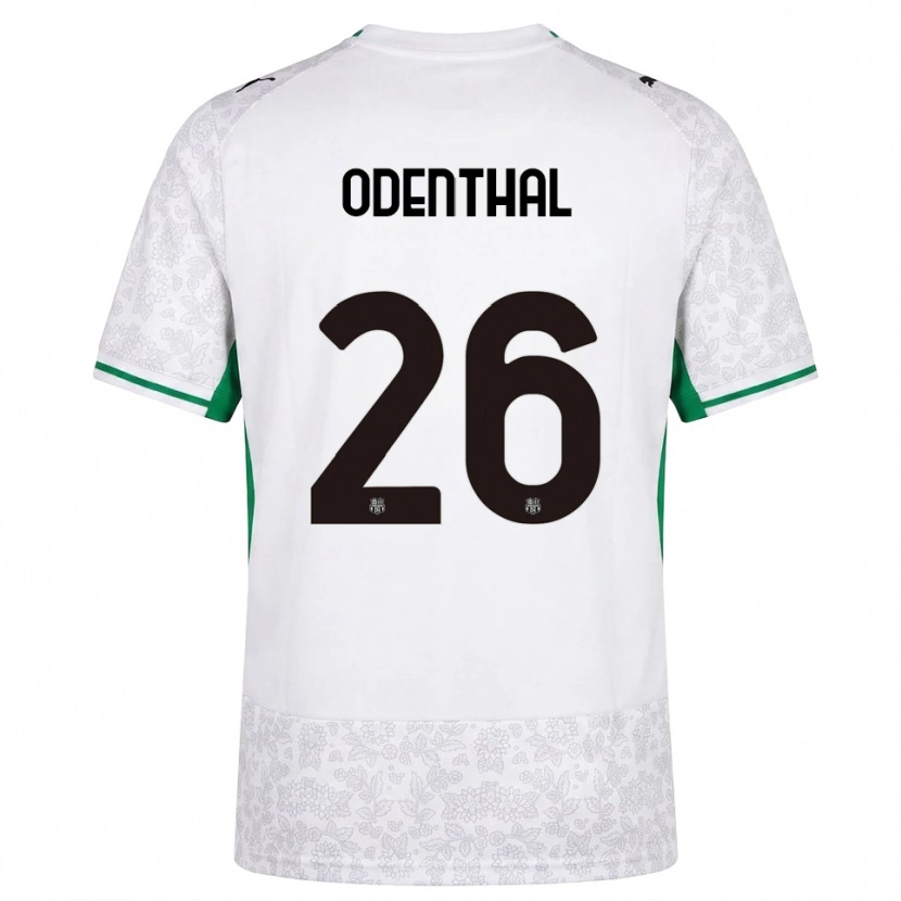 Danxen Heren Cas Odenthal #26 Wit Zwart Groen Uitshirt Uittenue 2026/27 T-Shirt België