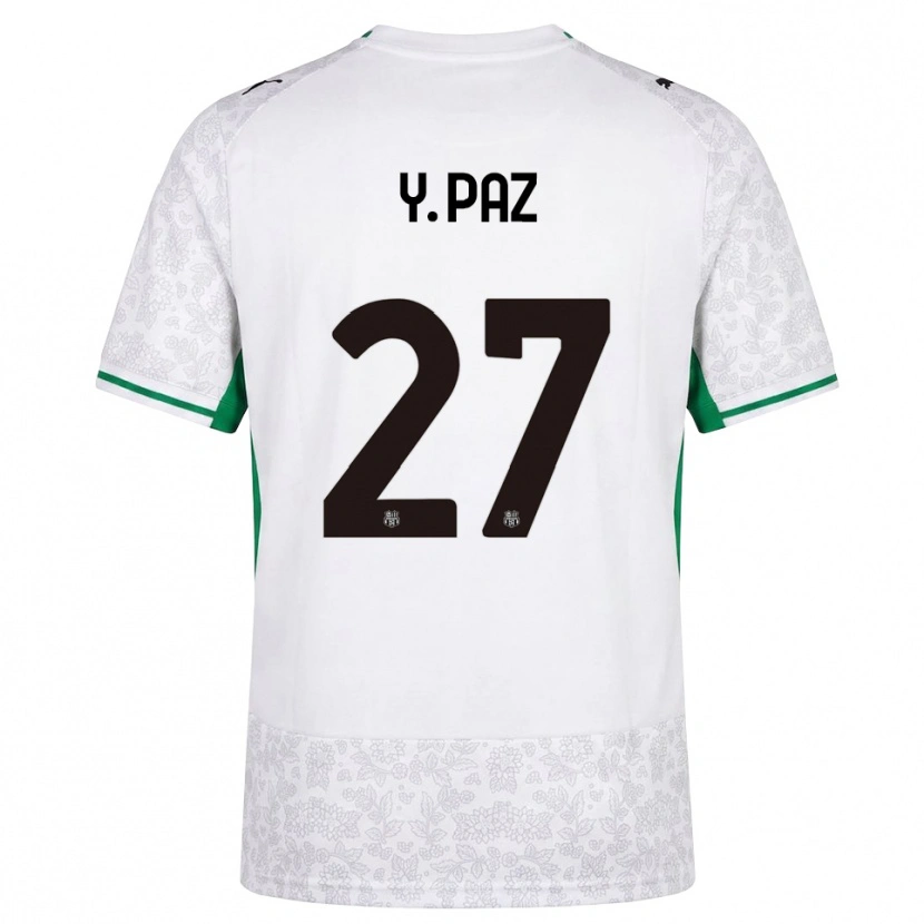 Danxen Heren Yeferson Paz #27 Wit Zwart Groen Uitshirt Uittenue 2026/27 T-Shirt België