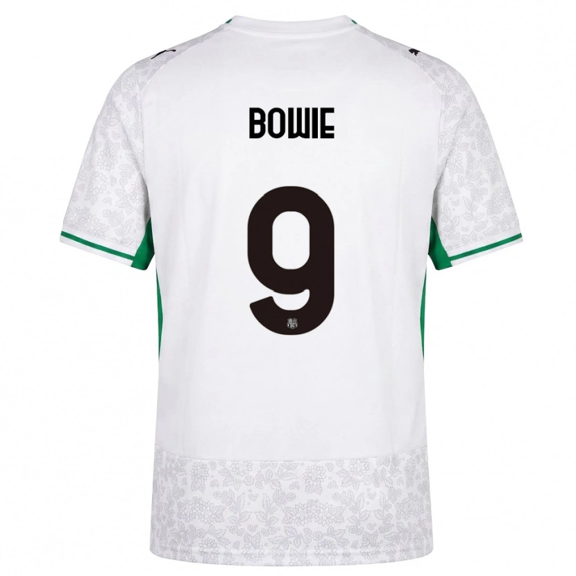 Danxen Heren Kieron Bowie #9 Wit Zwart Groen Uitshirt Uittenue 2026/27 T-Shirt België