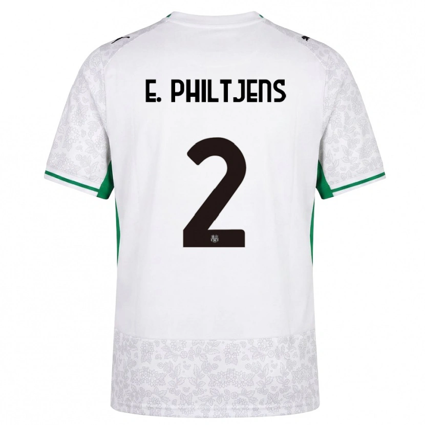 Danxen Heren Davina Brigitte E. Philtjens #2 Wit Zwart Groen Uitshirt Uittenue 2026/27 T-Shirt België