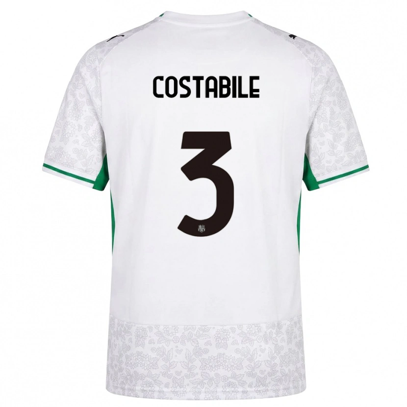 Danxen Heren Cristian Costabile #3 Wit Zwart Groen Uitshirt Uittenue 2026/27 T-Shirt België