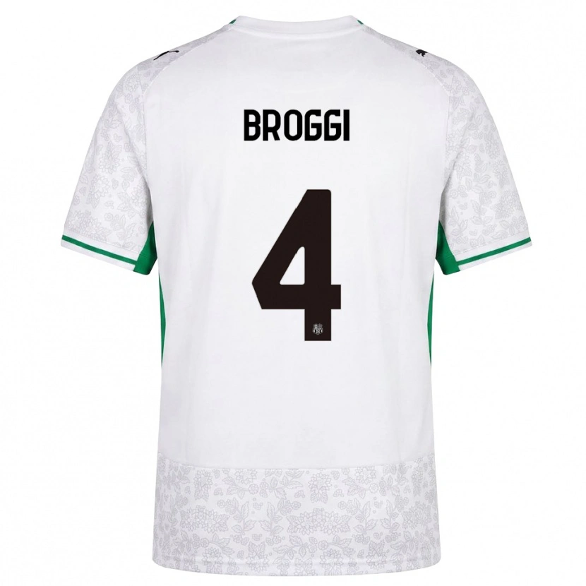 Danxen Heren Nicola Broggi #4 Wit Zwart Groen Uitshirt Uittenue 2026/27 T-Shirt België