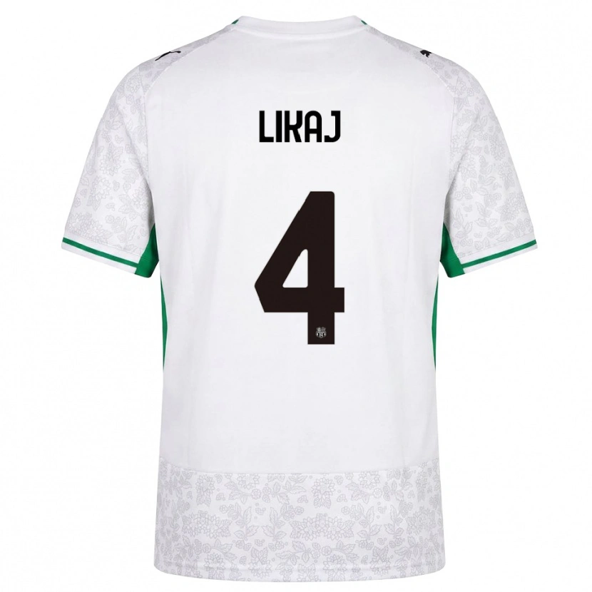 Danxen Heren Enea Likaj #4 Wit Zwart Groen Uitshirt Uittenue 2026/27 T-Shirt België
