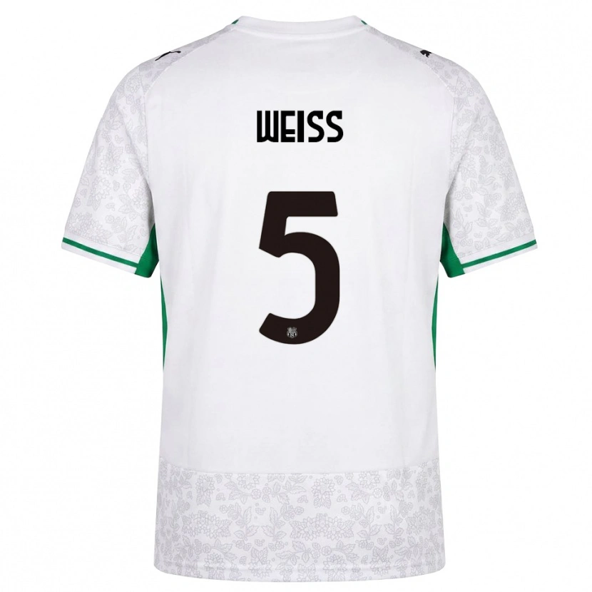 Danxen Heren David Weiss #5 Wit Zwart Groen Uitshirt Uittenue 2026/27 T-Shirt België