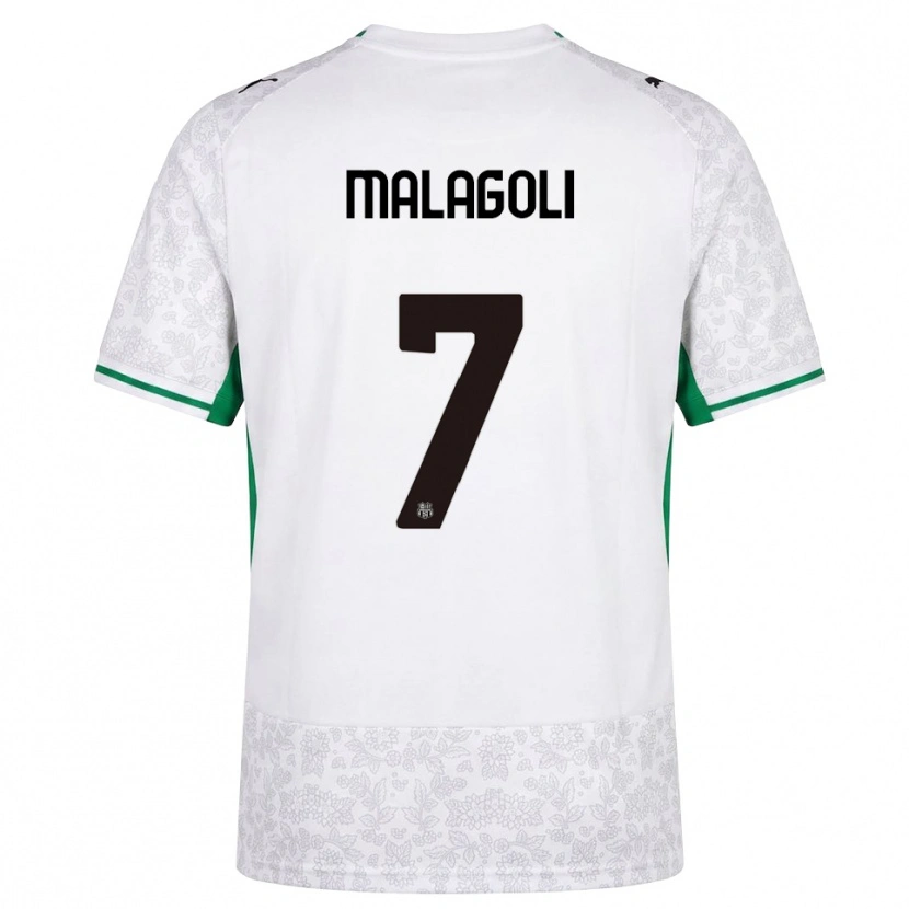 Danxen Heren Mattia Malagoli #7 Wit Zwart Groen Uitshirt Uittenue 2026/27 T-Shirt België