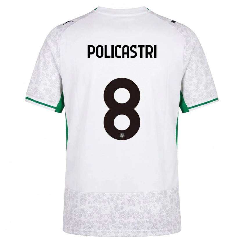 Danxen Heren Giuseppe Policastri #8 Wit Zwart Groen Uitshirt Uittenue 2026/27 T-Shirt België