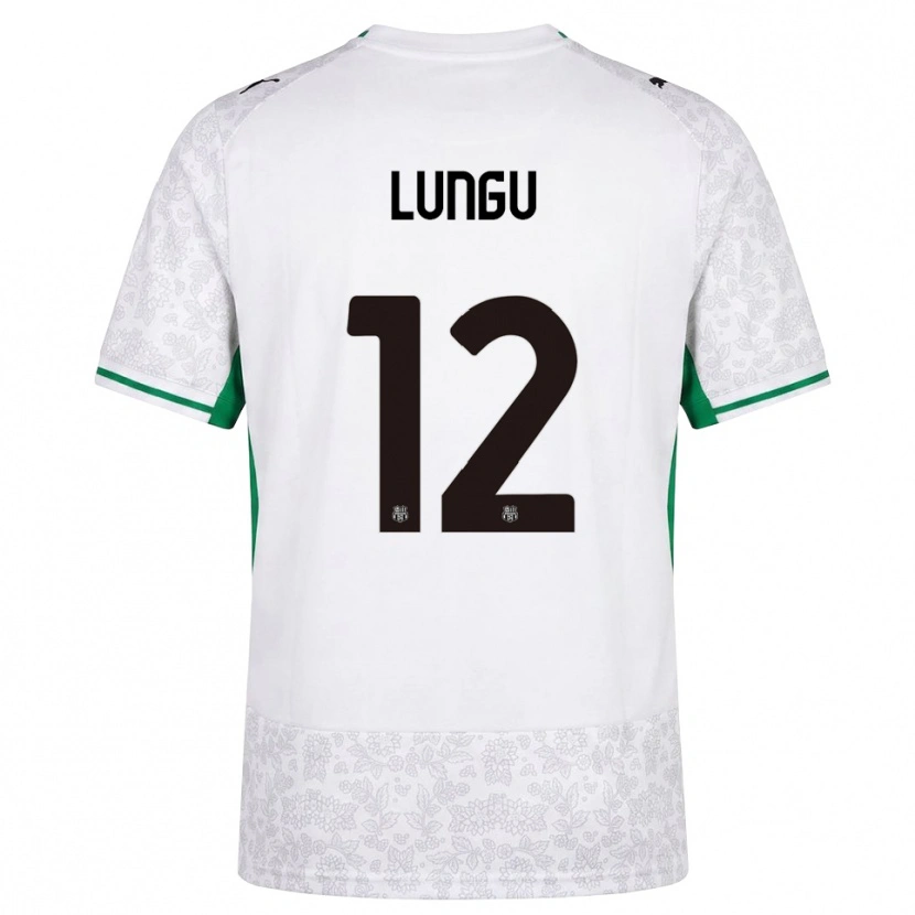 Danxen Heren Luca Lungu #12 Wit Zwart Groen Uitshirt Uittenue 2026/27 T-Shirt België