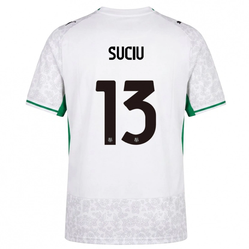 Danxen Heren Tudor Suciu #13 Wit Zwart Groen Uitshirt Uittenue 2026/27 T-Shirt België