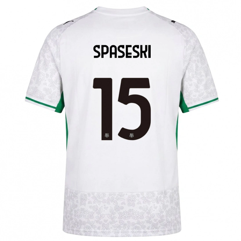 Danxen Heren Dejan Spaseski #15 Wit Zwart Groen Uitshirt Uittenue 2026/27 T-Shirt België