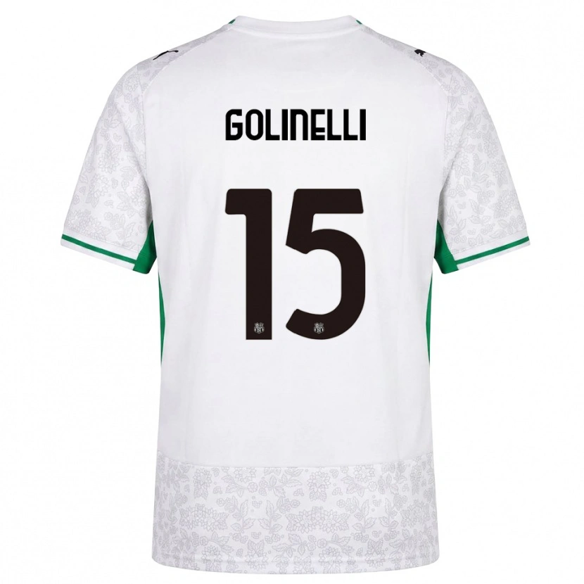 Danxen Heren Emanuele Golinelli #15 Wit Zwart Groen Uitshirt Uittenue 2026/27 T-Shirt België