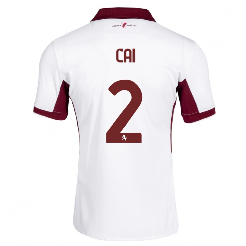 Danxen Heren Federico Cai #2 Bordeauxrood Wit Rood Uitshirt Uittenue 2026/27 T-Shirt België