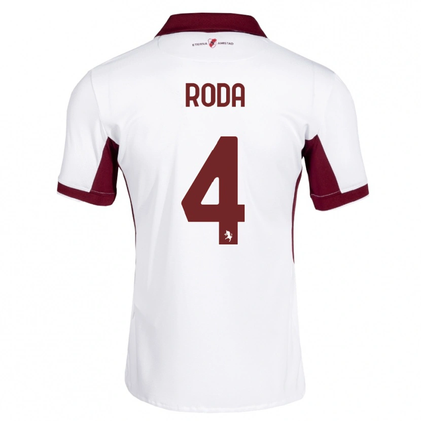 Danxen Heren Alex Roda #4 Bordeauxrood Wit Rood Uitshirt Uittenue 2026/27 T-Shirt België