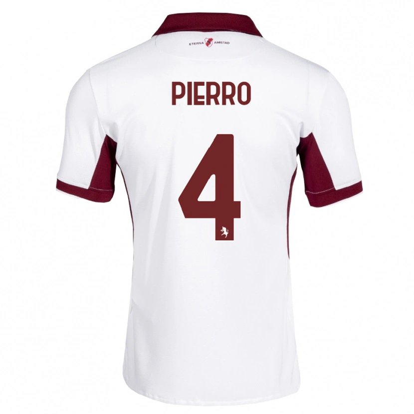 Danxen Heren Dennis Pierro #4 Bordeauxrood Wit Rood Uitshirt Uittenue 2026/27 T-Shirt België