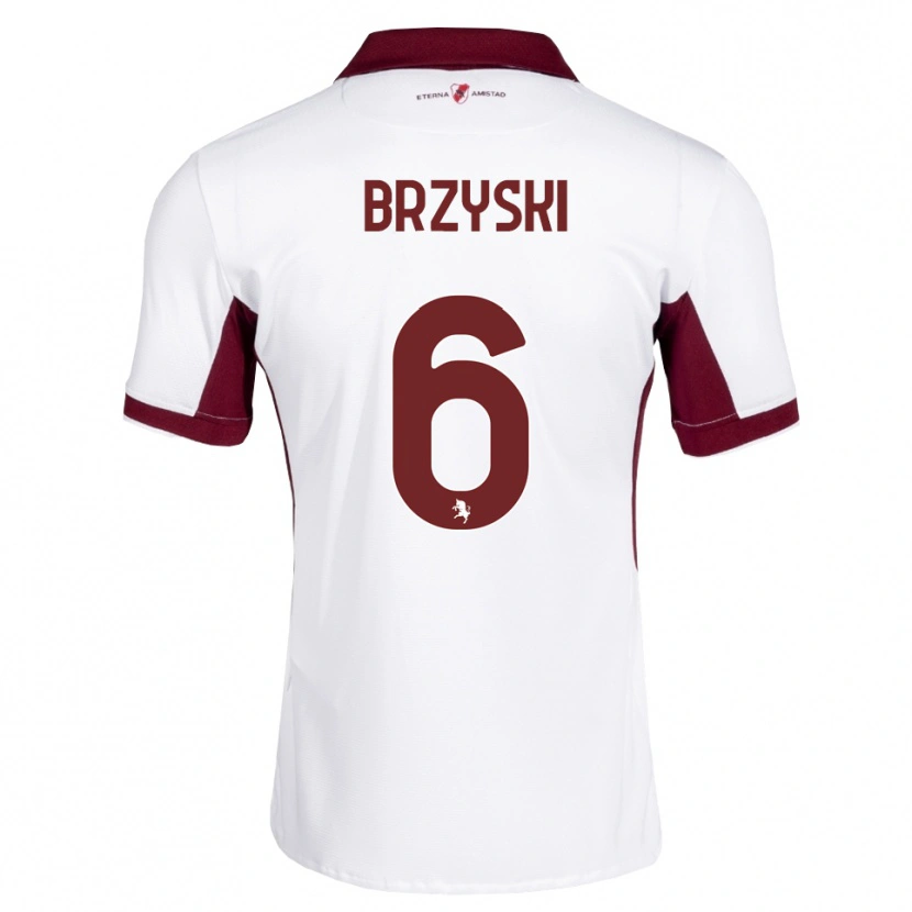 Danxen Heren Igor Brzyski #6 Bordeauxrood Wit Rood Uitshirt Uittenue 2026/27 T-Shirt België