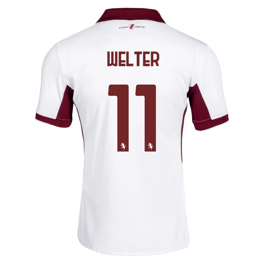 Danxen Heren Francesca Welter #11 Bordeauxrood Wit Rood Uitshirt Uittenue 2026/27 T-Shirt België